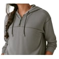 thumbnail image 2 of Bass Outdoor Womens Hibernate Half Zip Hoodie Top Peat S, 2 of 3