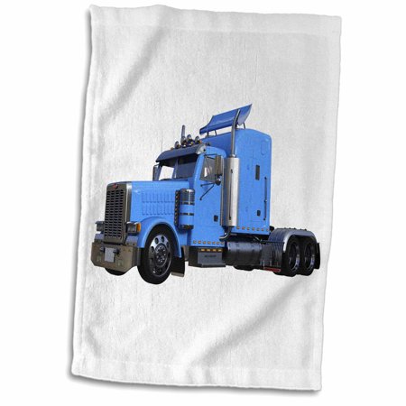 3dRose Light Blue Semi Truck In Three Quarter View - Towel, 15 by 22-inch (twl_255225_1)