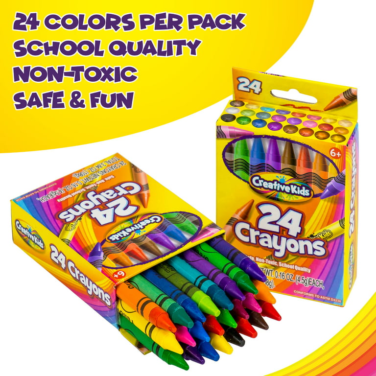 Color Swell Bulk Crayons 36 Packs of 24 Count Vibrant Color Wax Crayons  Teacher Quality Durable Classroom Pack for Kids Students Party Favors 