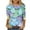 Multicolor Plus Size Blouse for Women_u, variant on CYMMPU Blouses for Women Dressy Casual Round Neck Spring Tops Loose Fit Flower Pattern Tunic Tops 3/4 Sleeve Fall Fashion Shirts Lightweight Basic T-Shirts Multicolor XXXXXL