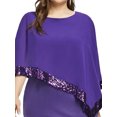 thumbnail image 3 of DYMADE Women Plus Size Sexy Sequin Elegant Short Chiffon Prom Dress, 3 of 4