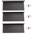 thumbnail image 1 of 3X Metal Wall Shelves, Black Floating Shelves,Bathroom Racks, Wall Display Shelves,Wall Mounted Kitchen Spice Racks 30cm, 1 of 7