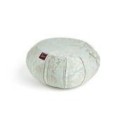 Zafu Cushion - Round Silk Jacquard Covered Cotton Filled - Yogavni (Turquoise)