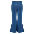 thumbnail image 2 of YiZYiF Kids Girls Flared Jeans Casual Raw Hem Ripped Jeans Bell Bottom Denim Pants, 2 of 7