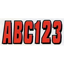 Hardline Boat Lettering Registration Kit 3 in. - 320 Red/Black