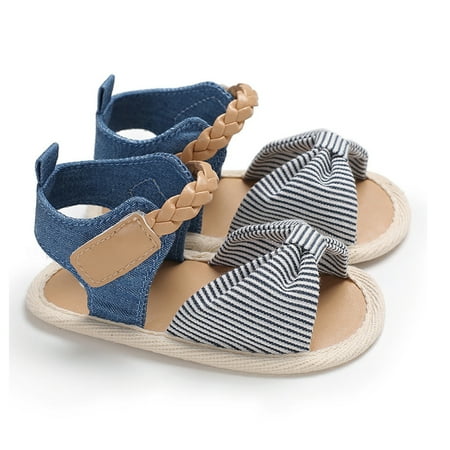 

Baby Fashion Summer Sandals Striped Polka Dot Bowknot Cute Cool Comfortable Breathable Toddler Shoes