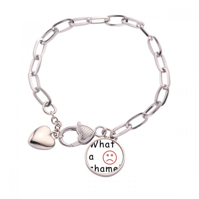 Contrairement Comprendre les Habitudes de la Langue Coeur Chaîne Bracelet Bijoux Charme Mode
