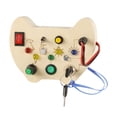 thumbnail image 1 of Juguete Montessori tablero ocupado de madera interruptor de luz juguete práctico entrenamiento de dedos habilidades motoras finas para centros de perfke tablero ocupado, 1 of 8