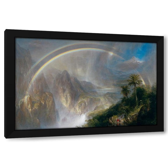 Frederic Edwin Church 14x11 Black Modern Wood Framed Wall Art Titled - Rainy Season in the Tropics