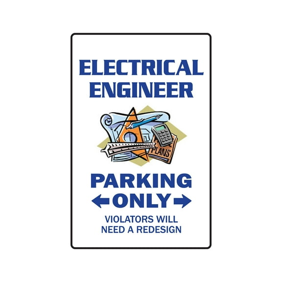 ELECTRICAL ENGINEER Parking Decal engineering tools electronics power system | Indoor/Outdoor | 9" Tall