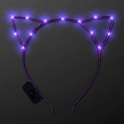 Starlight Kitty Serre-tête oreilles de chat lumineux avec lumières LED violettes