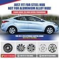thumbnail image 5 of 4PCS/Set 15 inch Hubcaps Compatible with 2011-2016 Hyundai Elantra Sedan,Compatible with Steel Wheel,Bolt-on Car Truck SUV Hub Cap,Black Matte, 5 of 7