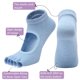 thumbnail image 2 of 2 pares de calcetines de Yoga sin dedos para mujer, calcetines de Pilates con empuñaduras, calcetines de algodón antideslizantes con punta abierta para Pilates, danza de Ballet de barra pura, 2 of 5