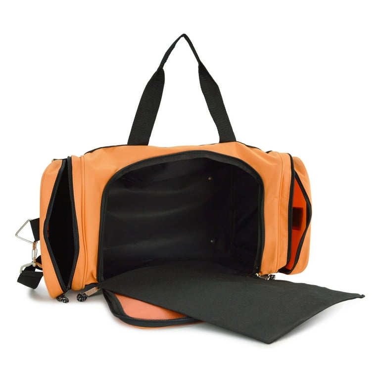 Orange and best sale black duffle bag
