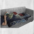 thumbnail image 5 of Antique Soft Flannel Fleece Blanket, Old Armchair in Grunge Retro Interior Damaged Messy Abandoned House Old, Cozy Plush for Indoor and Outdoor Use, 70" x 90", Pale Green Red Black, by Ambesonne, 5 of 5