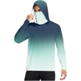 thumbnail image 2 of Men's Fishing Hoodie with Face Cover - Gradient Color Long Sleeve Performance Shirts for Outdoor Sports & Yard Work, 2 of 5