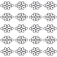 thumbnail image 1 of 1 CAJA 100 UNIDADES Conectores de eslabones de flores plateadas, dijes a granel, conectores de flores, componentes para candelabros, eslabones huecos de dos bucles, 1 of 6