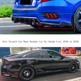 thumbnail image 3 of 2PCs Light Black Scratch Car Rear Bumper Lip Diffuser Splitter for Honda Civic 2016 to 2018, 3 of 7
