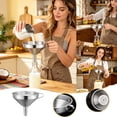 thumbnail image 1 of Outdor Stainless Steel Funnel With – Reusable Fine Mesh For Home & Kitchen, 1 of 6