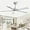 Satin Nickel, variant on Ceiling Fans with LED Lights, 52 Inch 5-Blade Ceiling Fan Remote Control, Industrial Ceiling Fan with Reversible DC Motor, Downrod Mount LED Ceiling Light Chandelier for Bedroom (Satin Nickel)