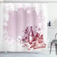 thumbnail image 1 of Ambesonne Wine Shower Curtain, Grunge Abstract Framework, 69"Wx84"L, Lilac and White, 1 of 3