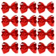 thumbnail image 1 of 12 pinzas para el pelo de 3.0 in, cinta de grogrén roja, lazo para el pelo de color sólido con pinzas de cocodrilo, accesorios para el pelo para adolescentes y niñas pequeñas (rojo), 1 of 5