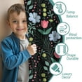 thumbnail image 3 of Blackout Kids Curtains,Pioneer Flower Floral Print Pattern Childrens Insulated Curtains Set Of 2,Bedroom Essentials,Toddler Room Decor 52"x63", 3 of 5