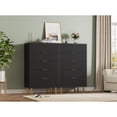 thumbnail image 6 of Modern 5 Drawer Dresser for Bedroom with Gold Handle and Large Drawer, Wood Double Chest of Drawers and Storage Organizer for Living Room, Hallway, Entryway, 6 of 6