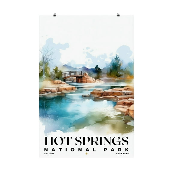 ELNEIT - Hot Springs National Park Poster, Unframed Matte Paper, S04