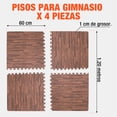 thumbnail image 3 of Piso Para Gimnasio Altera Tipo Madera Tatami 60x60 4pz Cafe Oscuro, 3 of 5