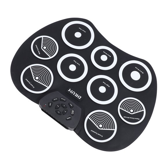Batería Electrónica, USB Portátil 9 Almohadillas Enrollables Tambor 800mAh Silicona Para Exteriores