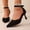 Black, variant on Women's Suede Pointed Toe High Heels Heels Bow Stiletto Heel Sandals Pointed Toe Pumps Wedding Bridal Party Dress Shoes(Orange,6)