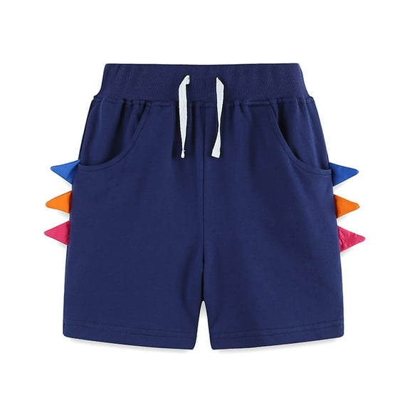LYMAYTER Toddler Kids Solid Color Shorts with Elastic Rope for Boys 2-7 Years Old Summer Casual Shorts