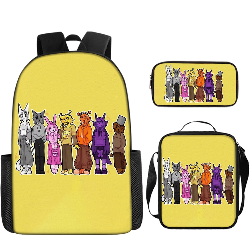 WovenWink Sprunky Backpacks, Sprunki Back Packs Pencil Bags Crossbody Bags Games Mochila Travel Back Packs, Best Gifts for Game Fans Birthday Graduation Theme Party