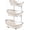 White B, variant on 3 Tier Fruit Bowl with Metal Stand for Kitchen Counter, Ceramic White Gold Silver, Tiered Fruit Basket for Nuts, Snacks, Bread, Candy Storage (White A)