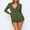 Green, variant on Ribbed Texture Womens Long Sleeve V Neck Yoga Romper Workout Jumpsuit Comfortable Stretch Fabric for Fitness Routines Design Brown M