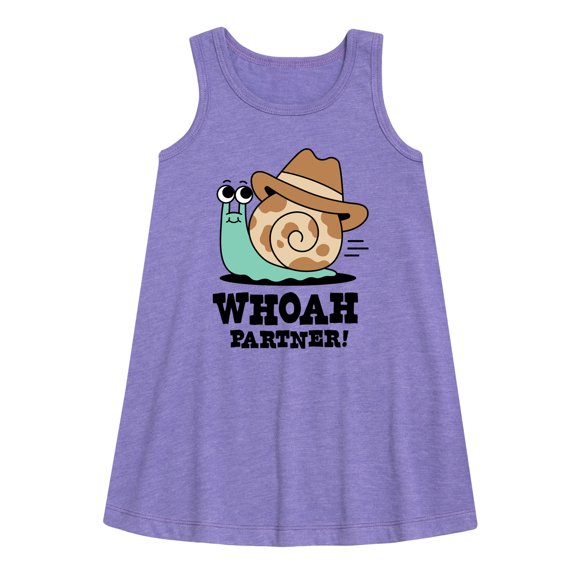 Instant Message - Whoah Partner Snail - Toddler & Youth Girls A-line Dress