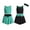 Set-2, variant on Essenclo Flowy Girls Butterfly Shorts Skirts w/Pockets & Athletic Sleeveless Tank Tops, Dance Tennis Cheer Running (5pc Set)
