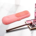 thumbnail image 2 of Soporte de limpieza de cepillos, estera de limpieza de cepillos de silicona, fondo a prueba de polvo, caja de almacenamiento de cosméticos portátil Rosa, 2 of 10