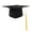 Yellow, variant on Joernso Bachelor Cap with Tassels Flat Top Wide Brim Graduation Hat Men Women Schools Graduation Ceremonies Bachelor Hat