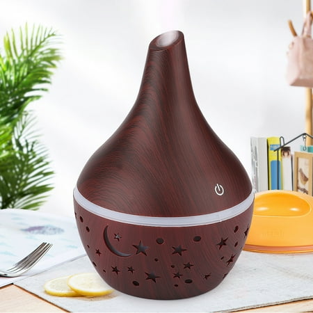 

Night Light Humidifier Desktop Humidifier Room Humidifier For Home Office Hollow Dark Wooden Grain