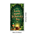 thumbnail image 6 of LUUFILx Lucky St Patrick's Day Banner Backdrop Shamrock Party Decorations Green Celebration Photography Props Decor Irish Festival Background, 6 of 8