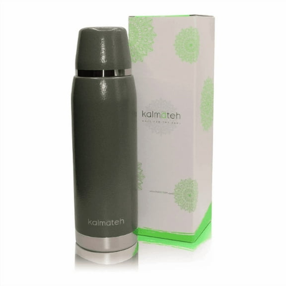 Kalmateh Double Walled Vacuum Insulated Stainless Steel Thermos (760ml) Precise Pouring & Heat Retention- For Yerba Mate, Coffee, Tea, Camping- Military Green