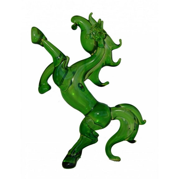 Green Glass Horse Statue