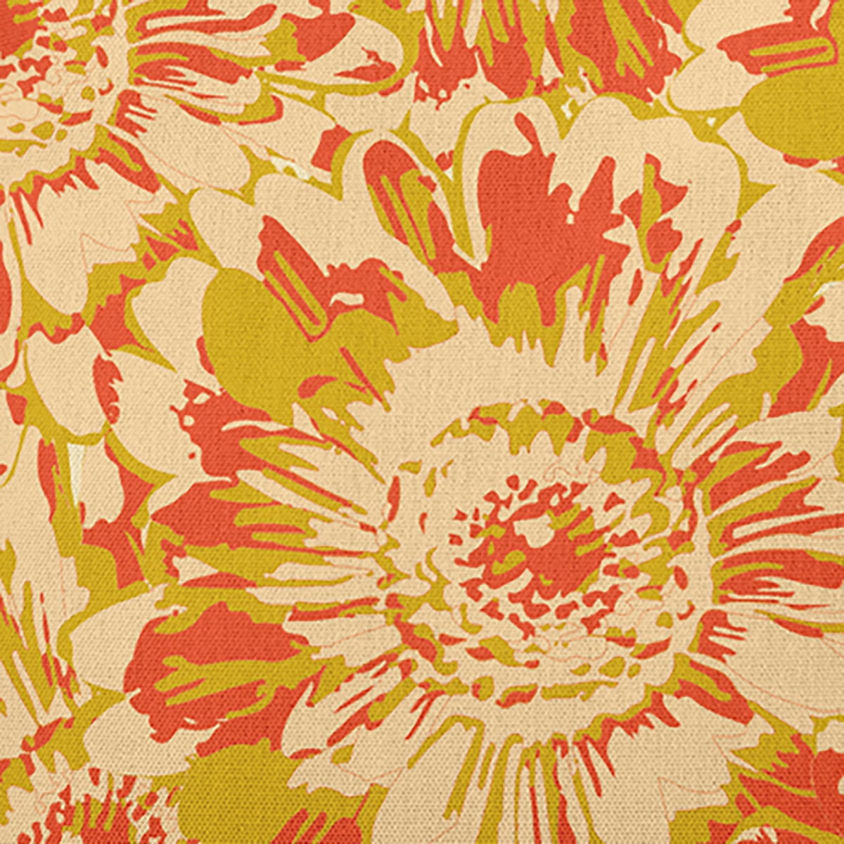 20" x 20" Simply Daisy Big Flowers Polyester Accent Pillow, Mustard Qty 1