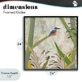 thumbnail image 4 of Stupell Industries Bohemian Kingfisher Among Branches Black Framed Giclee Art, 24 x 24, by Kay Widdowson, 4 of 8