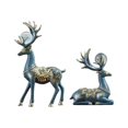 thumbnail image 5 of 2x Modern Couple Deer Statue, Reindeer Figurines Sitting and Standing Collectable Resin Elk Sculpture for Apartment Decor Housewarming Gift Blue, 5 of 9