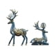 thumbnail image 5 of 2 piezas de estatuas de ciervos de estilo nórdico, figuras de renos sentados y de pie, alces Azul, 5 of 9
