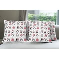 thumbnail image 6 of Ambesonne Winter Throw Pillow Cover 4 Pack, Penguins Merry Xmas, 20", Dark Coral White Black, 6 of 7