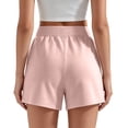 thumbnail image 4 of JoveMarine Athletic Shorts for Women, Running Shorts for Women Loose Solid - Versatile Outdoor Sports Workout Gym, Breathable Lightweight Quick-Dry Summer Activewear,Pink 2XL, 4 of 4